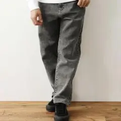 ロデオクラウンズワイドボウル新品タグ付き ワイドテーパードパンツ M チャコールのサムネイル
