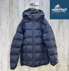 人気モンベル　リバーシブルダウンジャケット　メンズM黒×紺　y2k 人気モンベル リバーシブルダウンジャケット メンズM黒×紺 y2k