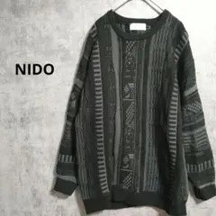 ニド　長袖ニット　カジュアルニット　セーター　模様あり
