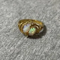 0823-9 遺品整理 オパール ブローチ アクセサリー 18K - メルカリ