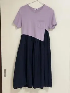Otonato バイカラー 半袖 ワンピース S 150のサムネイル