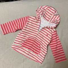 ベビーギャップ　裏起毛　裏ボア　くま耳付きパーカー