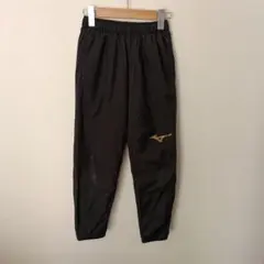 MIZUNO 中綿入りピステパンツ ブラック ゴールドロゴ　150