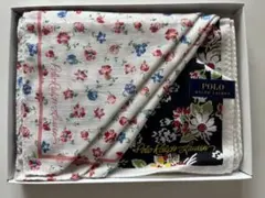 【新品シール付き】POLOラルフローレン大判ハンカチ50cm 箱入り