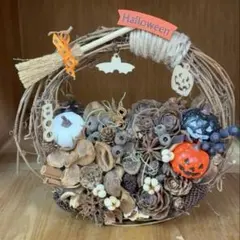Natural＊ハロウィンリース かぼちゃ☆ドライフラワーリース - メルカリ