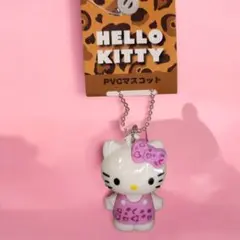 ハローキティ ヒョウ柄 マスコット キーホルダー