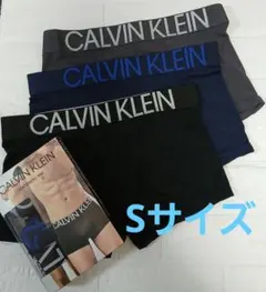 CALVIN KLEIN 　ボクサーパンツ 　3枚セット　Sサイズ黒、青、グレー