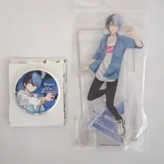 プロセカ 青柳冬弥アクリルスタンド、 キャラバッジコレクション 缶バッジ