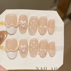 NAIL ART ピンクベージュ ネイルチップ 10個入り