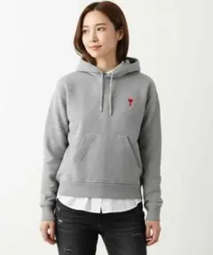 AMI PARIS グレー フード付きパーカー