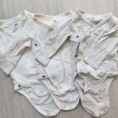 [値下げ]H&M/長袖ボディスーツ3枚セット/baby服