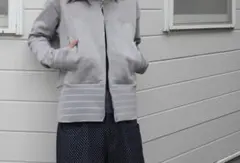 RIKU UMEHARA ZIP HOODIE グレー