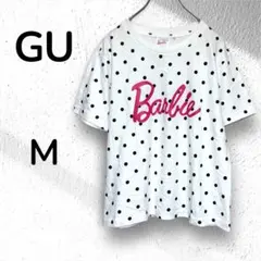【GU】Barbie ドット柄 半袖Tシャツ サイズMのサムネイル