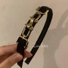 No.147A フェイクレザーバックルカチューシャ 韓国 量産型 地雷 KPOP