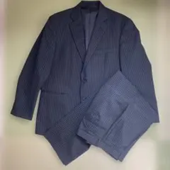 ブラック　ストライプ ビジネススーツ　上下セット
