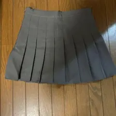 グレー プリーツキュロットミニスカート