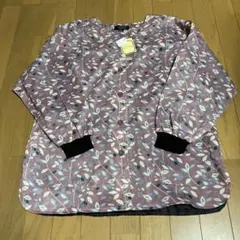 新品　サロンジェ　割烹着リーフ柄 M~Lのサムネイル