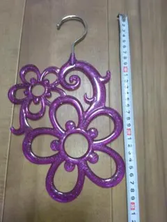 花柄アクセサリーハンガー 　パープル　 収納 　インテリア　おしゃれ