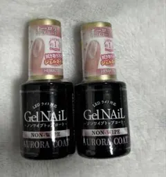 【新品】セリア　ジェルネイル　ノンワイプトップコート　2本セット