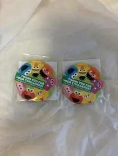 USJ 缶バッジ セサミストリート 2個セット