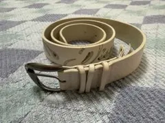 DIESEL レザーベルト ホワイトのサムネイル