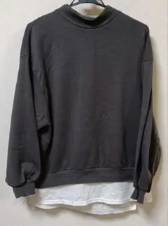 GLOBAL WORK グレー Mサイズ 長袖Tシャツ