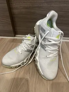 adidas BOOST ゴルフシューズ ホワイト/グリーン