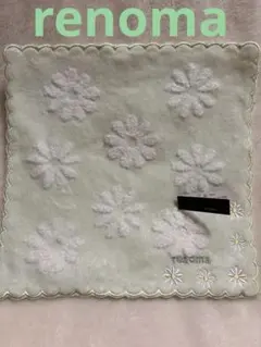 renoma PARIS タオルハンカチ 花柄刺繍 パステルグリーンのサムネイル