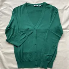 値下げ【新品】UNIQLO カーディガンVネック グリーン M