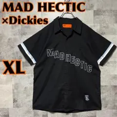 MAD HECTIC ヘクティク ディッキーズ 半袖 ワークシャツ XL 黒 夏