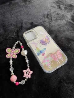 iPhone12用 ケース＋ストラップ付き【新品未使用】