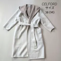 CELFORD セルフォード カシミア混クルーネックフレアコート - メルカリ