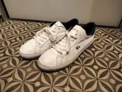 LACOSTE ホワイトレザー スニーカー