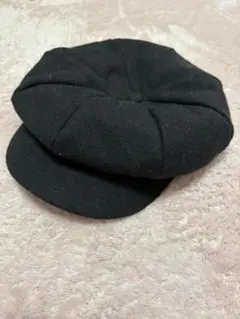 ブラックキャスケット ウール素材