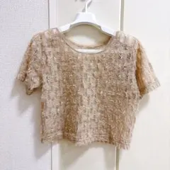 ベージュ 半袖 トップス サイズFのサムネイル