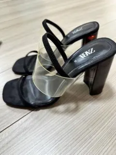 ZARA クリアヒール　サンダル　37