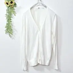 【c1789】UNIQLO ユニクロ　レディース　カーディガン　長袖　ホワイト