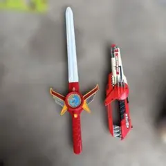 恐竜戦隊ジュウレンジャー 武器セット 剣 銃 当時物