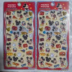 正規品　プチドロップステッカー　ミッキーマウス　ディズニー　2枚セット