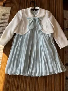 キッズ フォーマルワンピース 水色 ボレロ付き 入学式 女の子