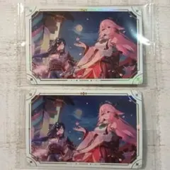 原神 ウエハース 八重神子 雷電将軍 メタリックシール 未開封