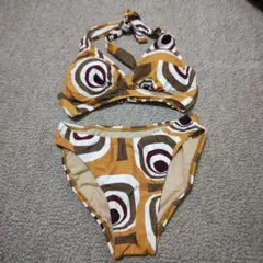 セパレート水着 スカート付き 幾何学模様 M