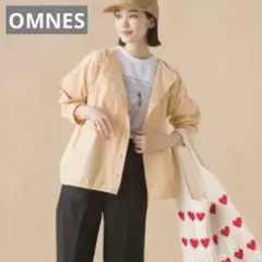 OMNES オムネス ベージュ 長袖ブラウス ボタン留め 2way コットン　綿のサムネイル