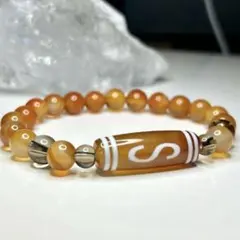 マンモスの牙&蓮師法器天珠&龍眼天珠&ルドラクシャ&鹿の骨のスカルの厄除けブレス マンモスの牙&蓮師法器天珠&龍眼天珠&ルドラクシャ&