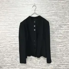 pierre cardin ノーカラージャケット 黒 13号　ブラック　XLのサムネイル
