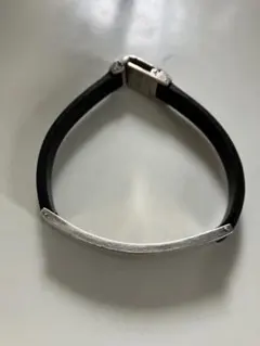 ま*た様 GUCCI レザー ブレスレット ブラック - メルカリ