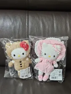 ハローキティ展　50周年限定ぬいぐるみ　マスコット クマスーツ フリル