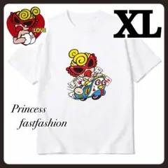 4L／ホワイト】ヒステリックミニ 半袖Tシャツ 綿100% ／大きいサイズ