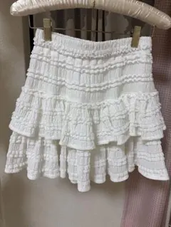 MAJESTIC LEGON カットレースフリルミニスカパン スカート