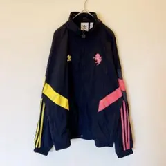 ユベントス　トラックジャケット　 ブラック ジャージ ピンク馬刺繍 ユベントス トラックジャケット adidas ブラック ジャージ ピンク馬